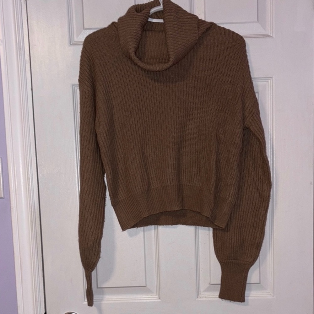 Streetwear Society Tan Cowl Neck Sweater